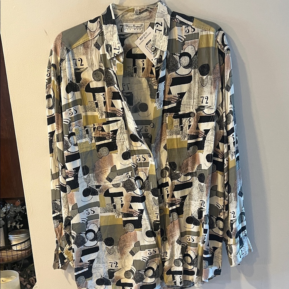 Pierre Franke A La Mode Geometric Print Shirt